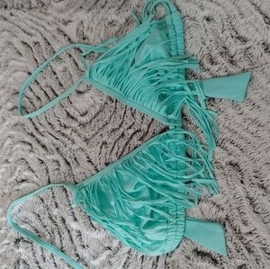 Gianni Bini Fringe Bikini Top size Large